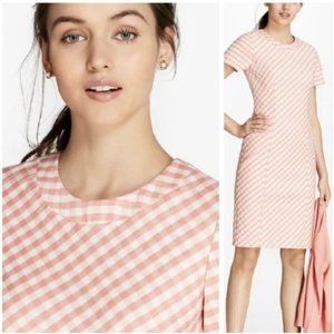Brooks Brothers Pink Gingham Double Weave Sheath Dress
